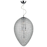 Frost 5 Light Pendant Polished Chrome and Clear Faceted Crystal